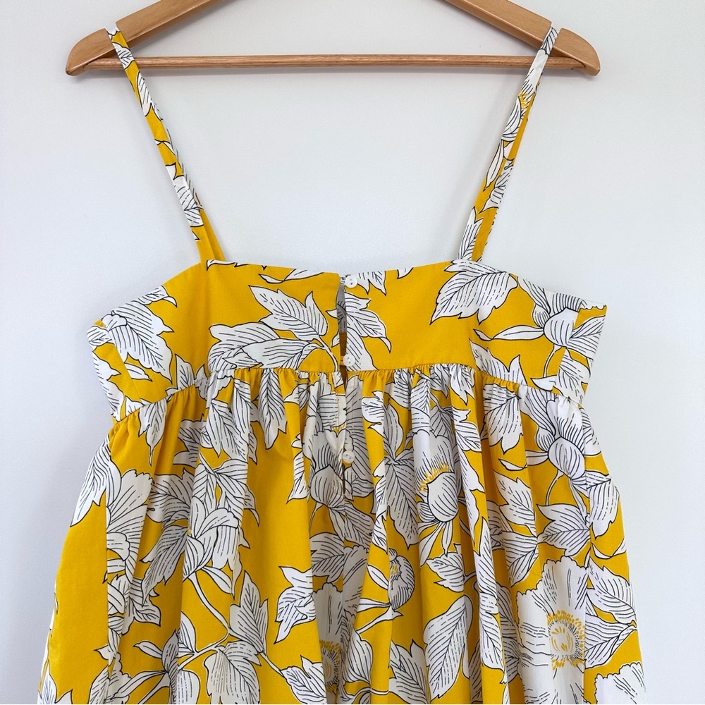 NEW Zara Yellow Summer Midi Dress w/ spaghetti straps - Picture 9 of 12